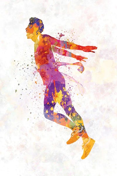 Fitness: Winning Runner In Watercolor by Paul Rommer