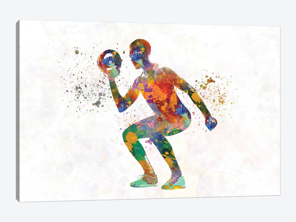 Young Man Practices Fitness by Paul Rommer 1-piece Art Print