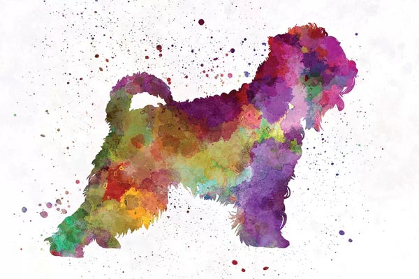 Terriers: Irish Soft Coated Wheaten Terrier In Watercolor by Paul Rommer