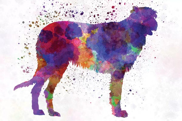 Irish Wolfhounds: Irish Wolfhound In Watercolor by Paul Rommer