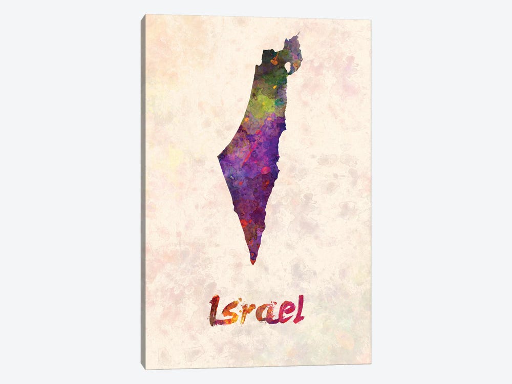 Israel In Watercolor by Paul Rommer 1-piece Canvas Art Print