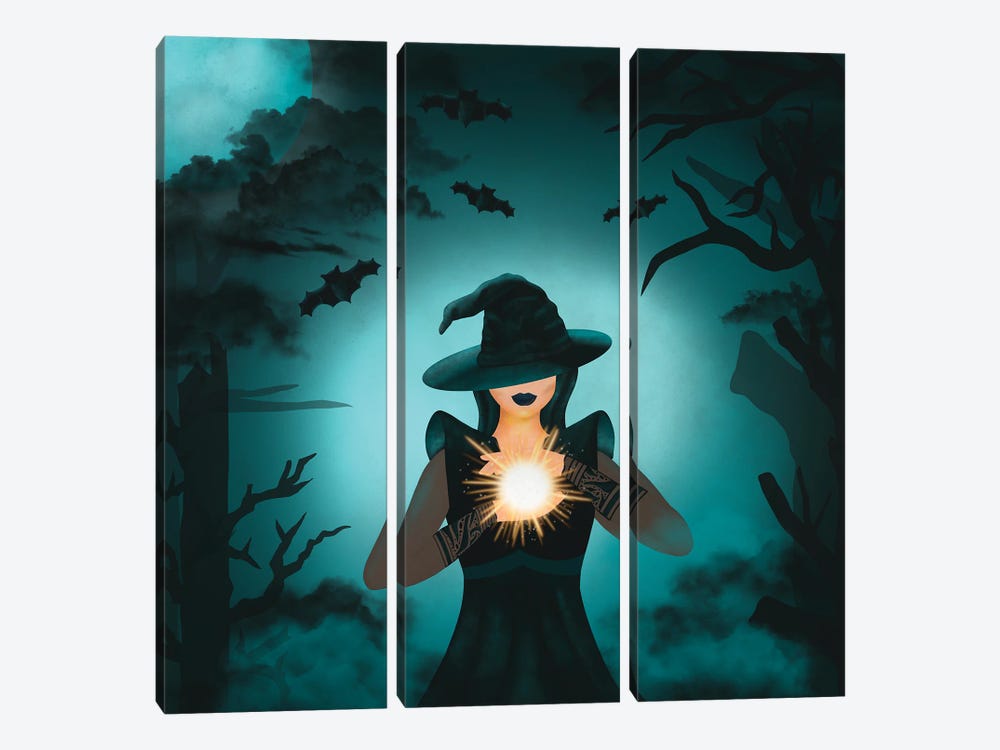 Magic Witch Halloween by Paul Rommer 3-piece Art Print