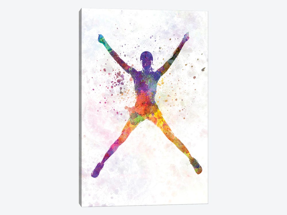 Winning Athlete In Watercolor by Paul Rommer 1-piece Canvas Art