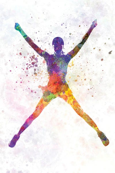Winning Athlete In Watercolor