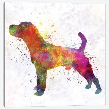 Jack Russell Terrier In Watercolor Canvas Print #PUR381} by Paul Rommer Canvas Art Print