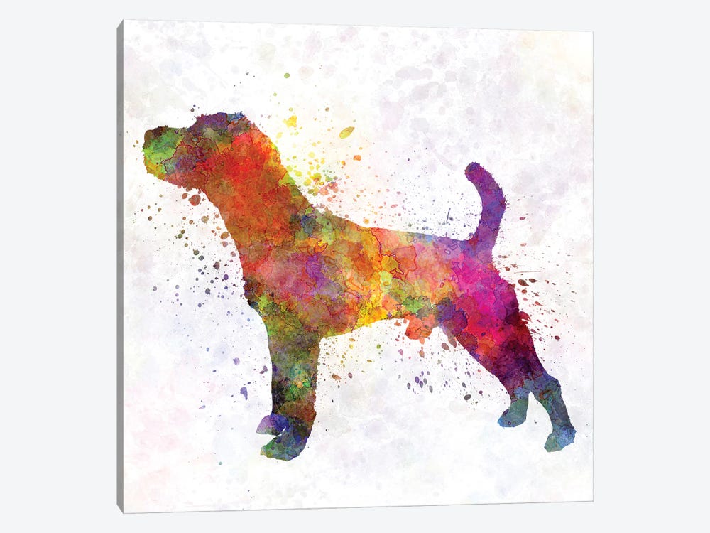 Jack Russell Terrier In Watercolor by Paul Rommer 1-piece Canvas Wall Art
