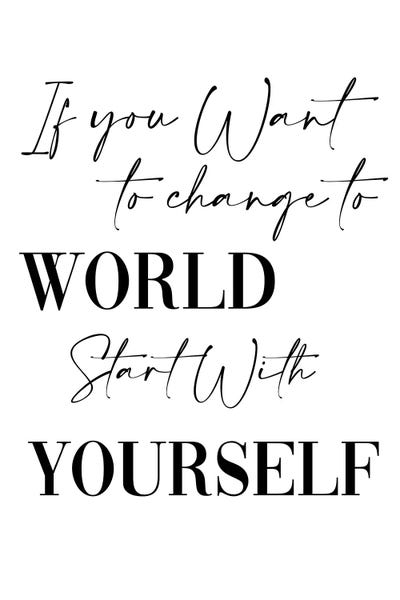 Change To World Black And White by Paul Rommer canvas print