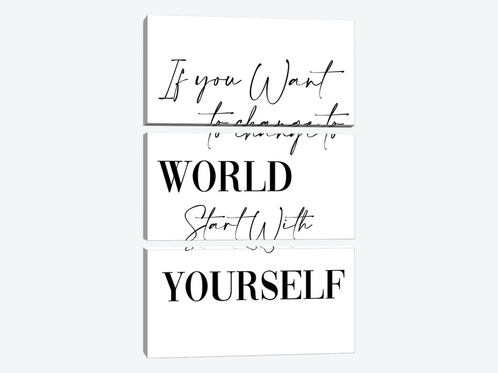 Change To World Black And White by Paul Rommer 3-piece Art Print
