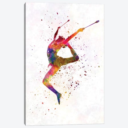 Rhythmic Gymnastics In Watercolor XVII Canvas Print #PUR3827} by Paul Rommer Canvas Wall Art
