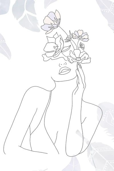 Minimalist Woman Portrait III by Paul Rommer canvas print