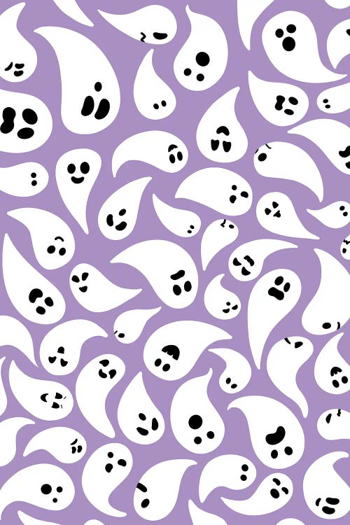 Ghost Pattern On Halloween by Paul Rommer wall art