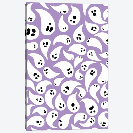 Ghost Pattern On Halloween Canvas Print #PUR3835} by Paul Rommer Canvas Print