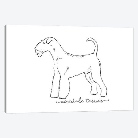 Airedale Terrier Sketch Canvas Print #PUR3839} by Paul Rommer Canvas Artwork