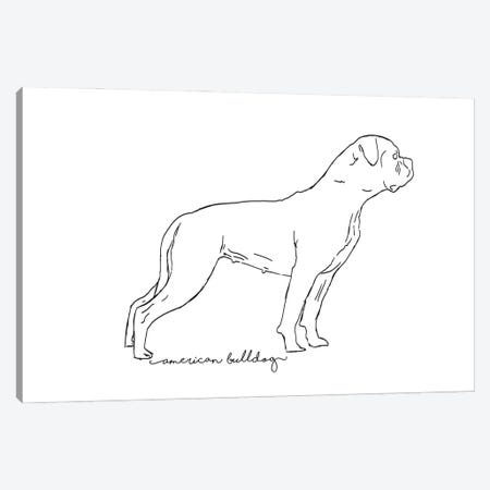 American Bulldog II Sketch Canvas Print #PUR3845} by Paul Rommer Canvas Art