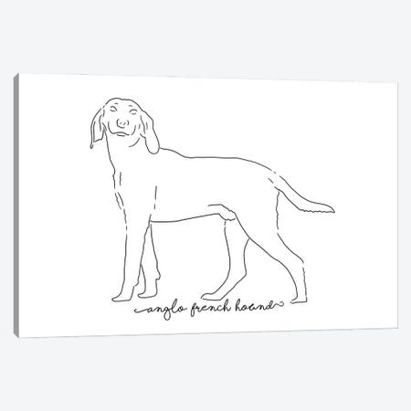 Anglo French Hound Sketch Canvas Print #PUR3853} by Paul Rommer Canvas Art
