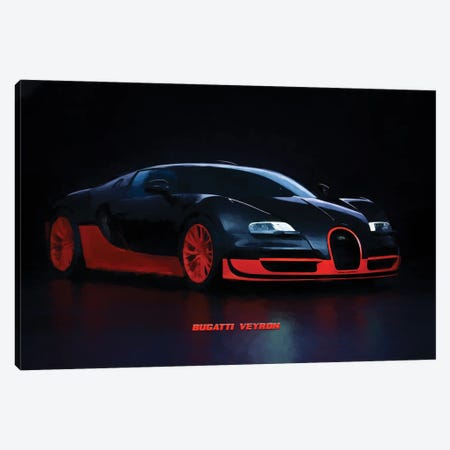 Bugatti Veyron Canvas Print #PUR3882} by Paul Rommer Canvas Art Print