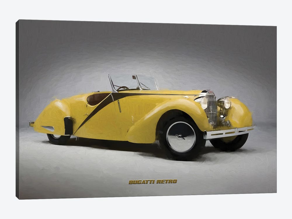 Bugatti Retro by Paul Rommer 1-piece Canvas Art