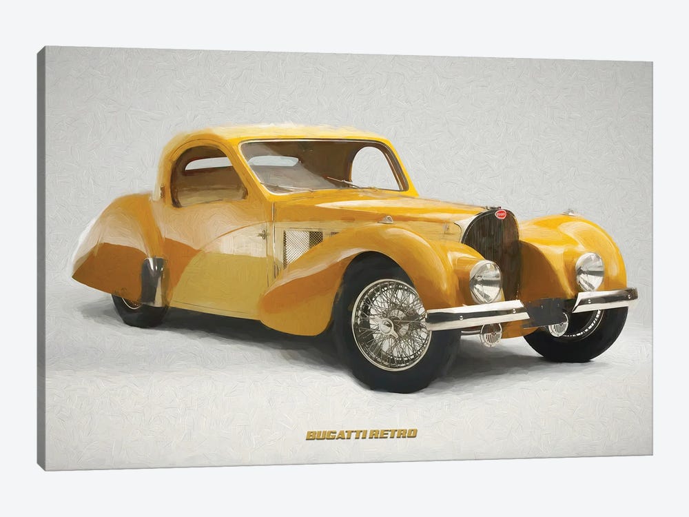 Bugatti Retro II by Paul Rommer 1-piece Canvas Print