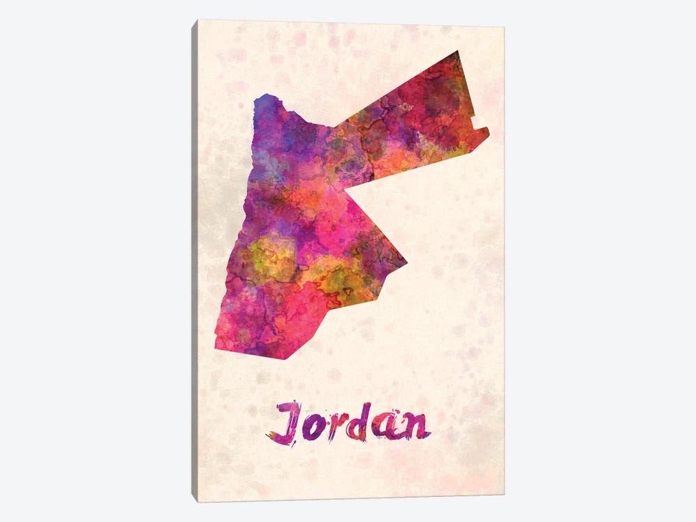 Jordan In Watercolor by Paul Rommer 1-piece Art Print