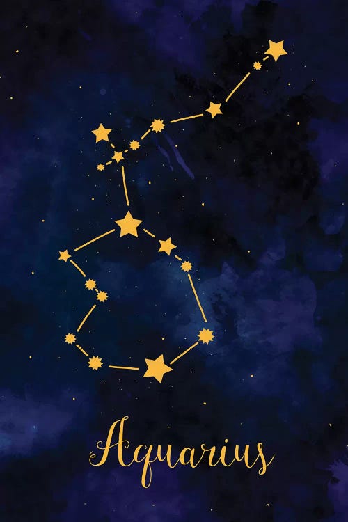Aquarius Zodiac Horoscope Art Print by Paul Rommer | iCanvas