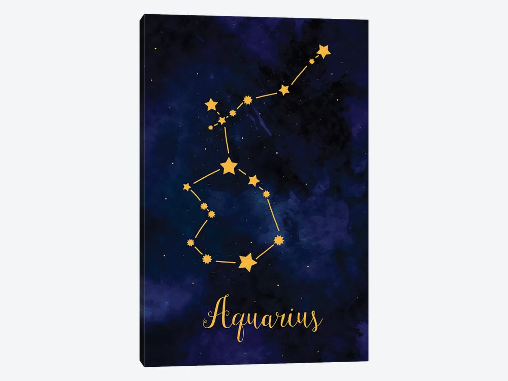 Aquarius Zodiac Horoscope by Paul Rommer 1-piece Canvas Art Print