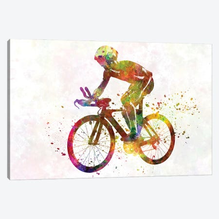Cyclist Road Bike Man I Canvas Print #PUR3907} by Paul Rommer Art Print