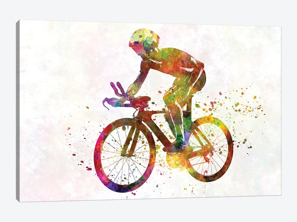Cyclist Road Bike Man I by Paul Rommer 1-piece Canvas Art Print