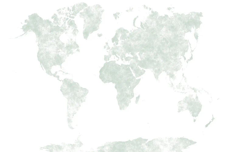 World Map In Pastel Color Watercolor I