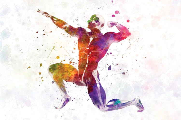 Muscles Of The Human Body Anatomy In Watercolor by Paul Rommer wall art