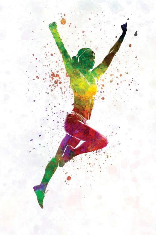 Winning Runner Athlete In Watercolor
