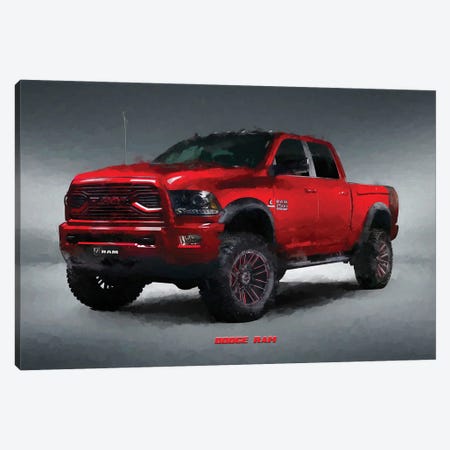 Dodge Ram In Watercolor Canvas Print #PUR3962} by Paul Rommer Canvas Art