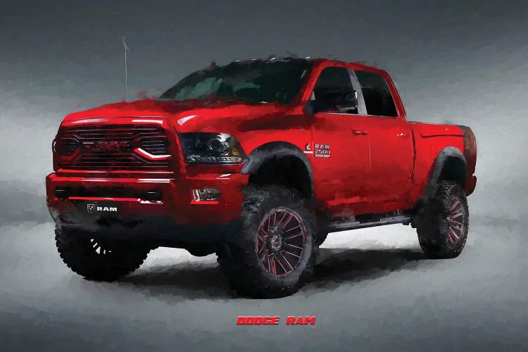 Dodge Ram In Watercolor