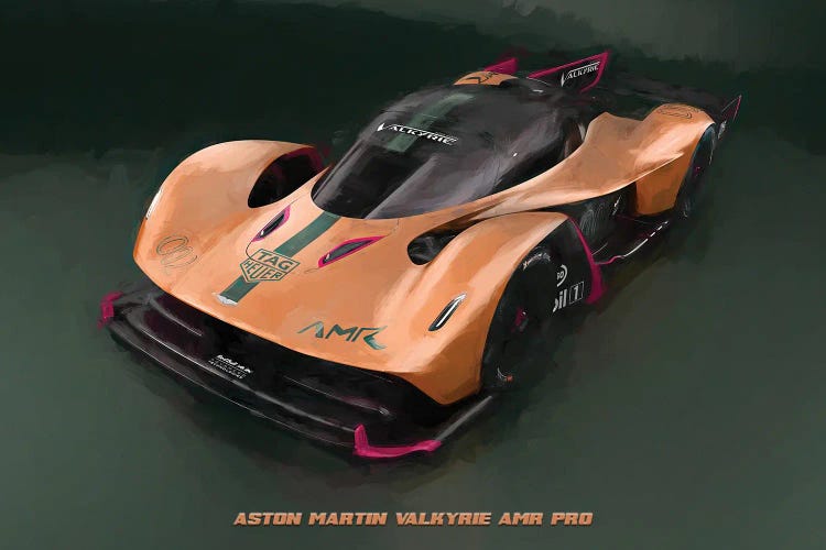 Aston Martin Valkyrie AMR Pro In Watercolor