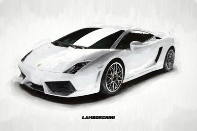 Lamborghini In Watercolor by Paul Rommer canvas print