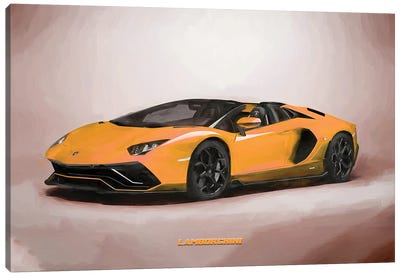 Lamborghini V3 In Watercolor Canvas Art Print - Lamborghini