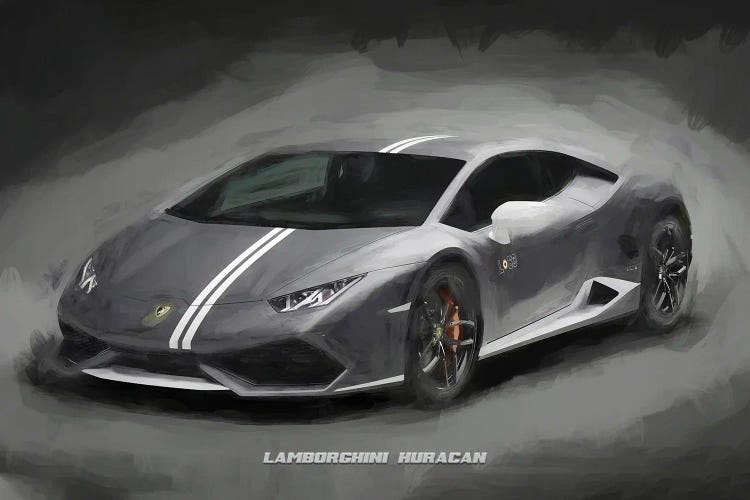 Lamborghini Huracan In Watercolor