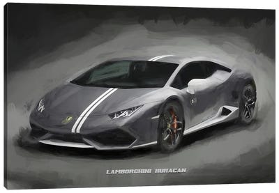 Lamborghini Huracan In Watercolor Canvas Art Print