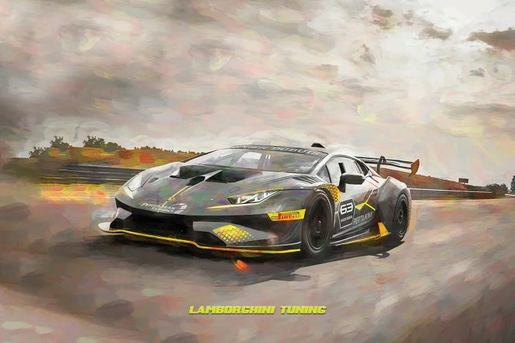 Lamborghini Tuning V2 In Watercolor