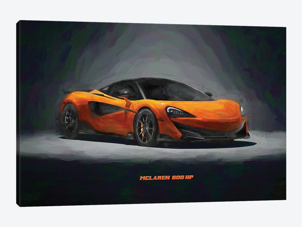 McLaren 600 HP In Watercolor by Paul Rommer 1-piece Canvas Print