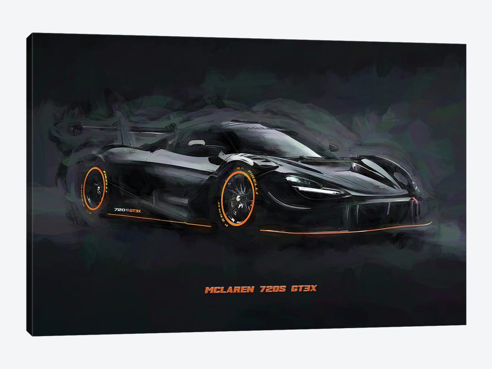 McLaren 720S GT3X In Watercolor by Paul Rommer 1-piece Art Print