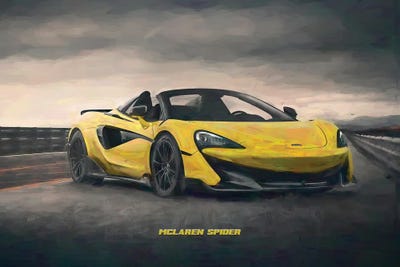 McLaren Spider In Watercolor by Paul Rommer canvas print