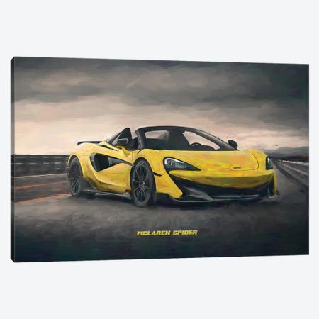 McLaren Spider In Watercolor Canvas Print #PUR4012} by Paul Rommer Art Print