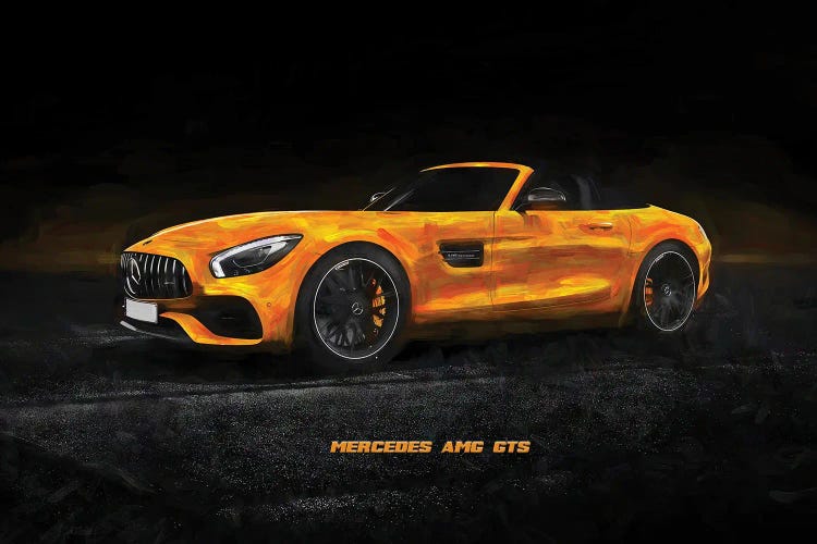 Mercedes AMG GTS In Watercolor