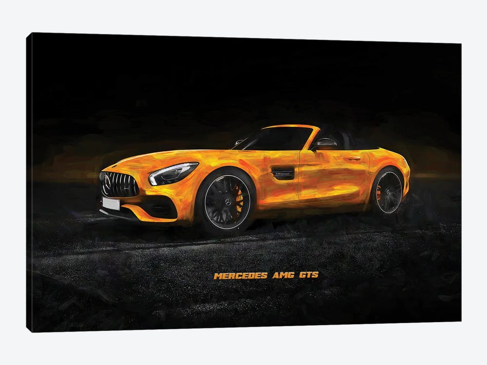 Mercedes AMG GTS In Watercolor 1-piece Canvas Artwork
