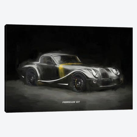Morgan GT In Watercolor Canvas Print #PUR4015} by Paul Rommer Canvas Artwork