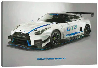 Nissan Tuning Nismo GT In Watercolor Canvas Art Print
