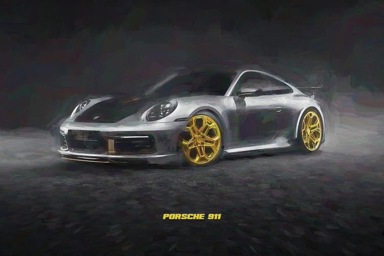 Porsche 911 In Watercolor