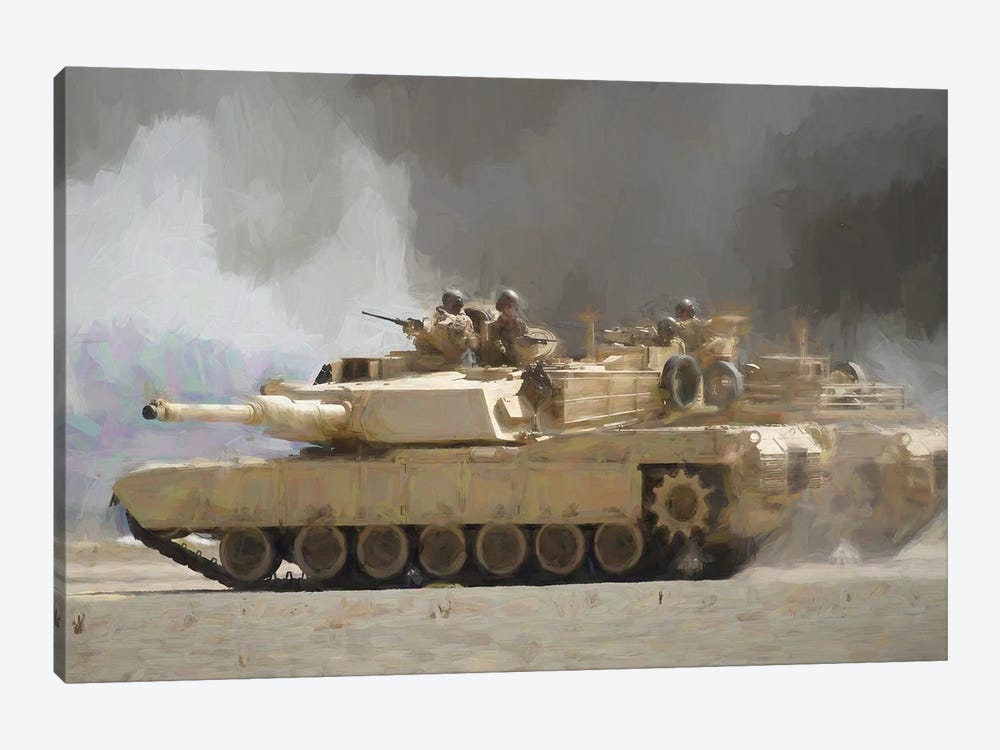 A M1 Abrams In Watercolor by Paul Rommer 1-piece Art Print