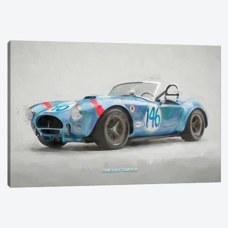 Shelby Super In Watercolor Canvas Print #PUR4033} by Paul Rommer Art Print