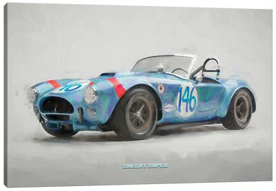 Shelby Super In Watercolor Canvas Art Print - Ford
